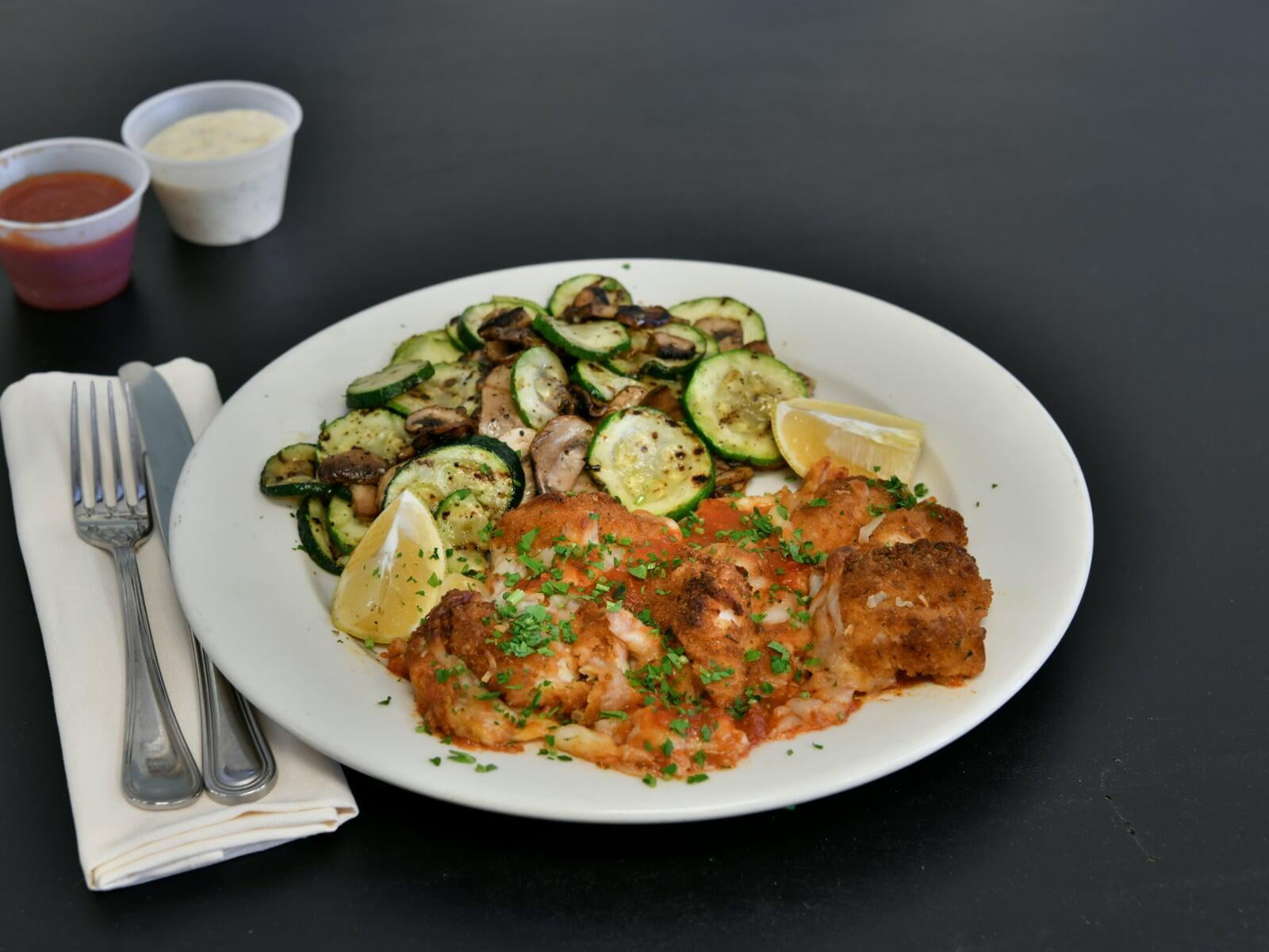 Shrimp Parm. w/ Grilled Vegetables